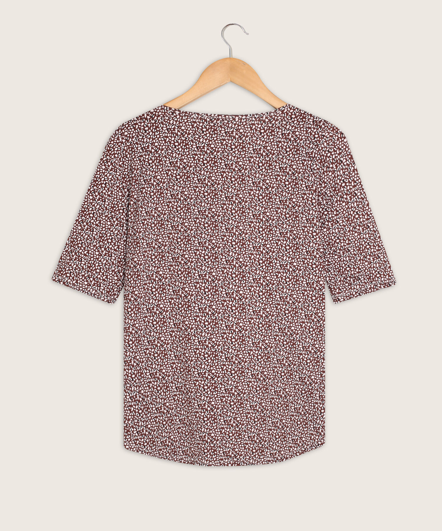 Camiseta Manga 3/4  Cuello Redondo