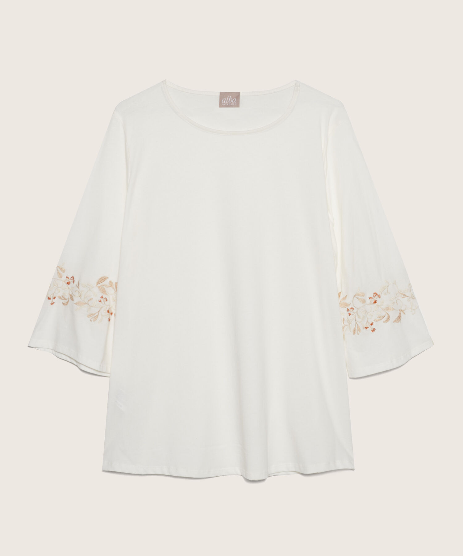 Camiseta Manga ¾ con Bordado