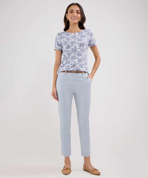 Pantalon Unicolor Chino Con Cinturon image number null