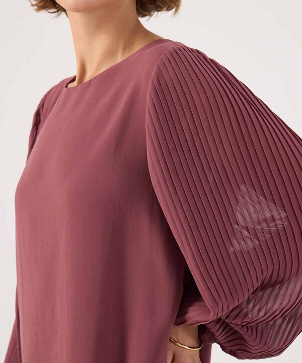 Blusa manga larga con textura  image number null