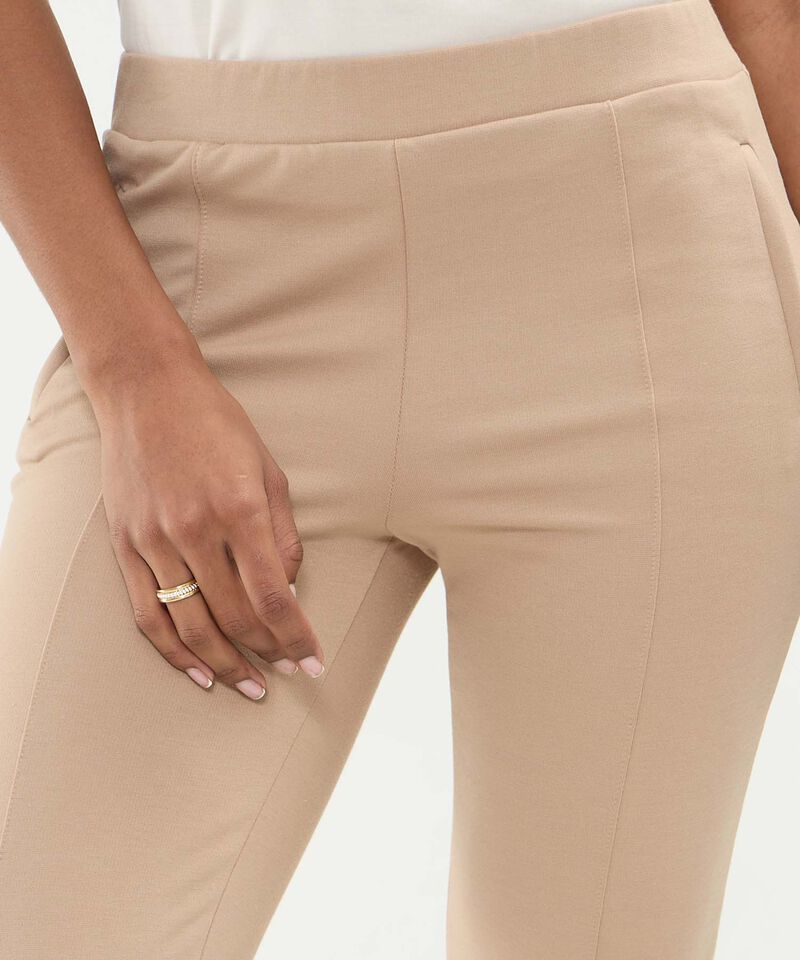 Leggins Corto Con Simulación Bolsillos Ribete Laterales Para Mujer