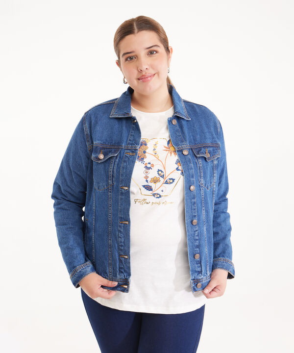 Chaqueta Trucker Tono Medio Oscuro  Alba