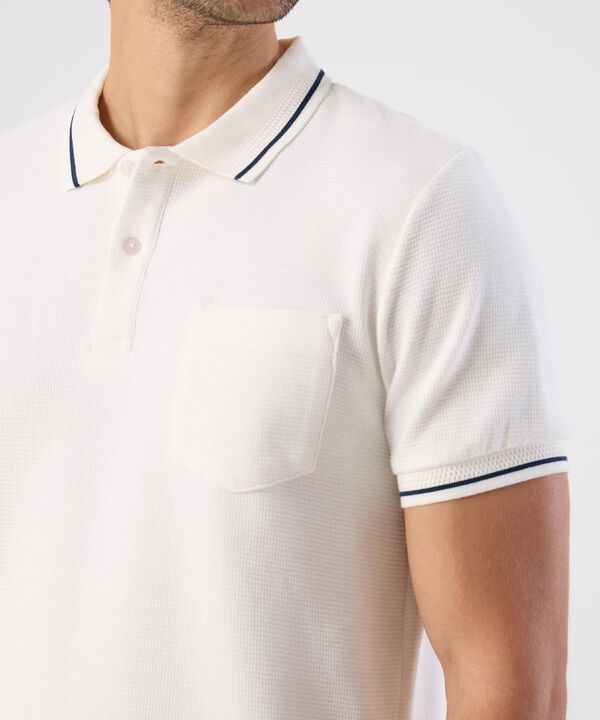 Polo Con Cuello Tejido Para Hombre image number null