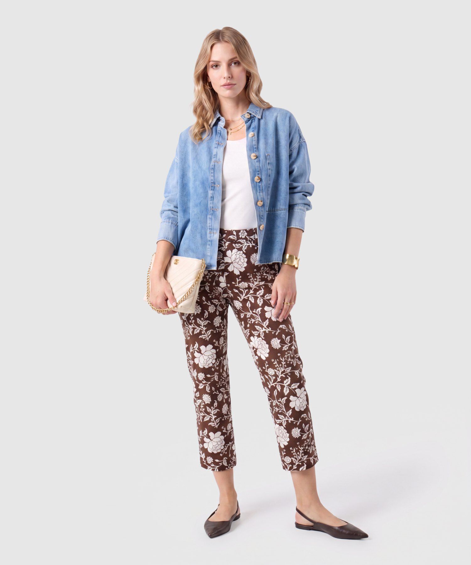 Pantal&oacute;n Capri Estampado Para Mujer