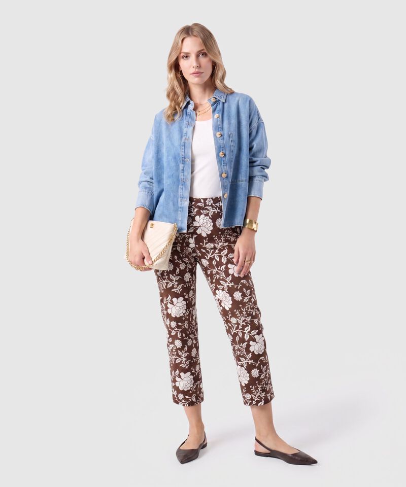 Pantal&oacute;n Capri Estampado Para Mujer