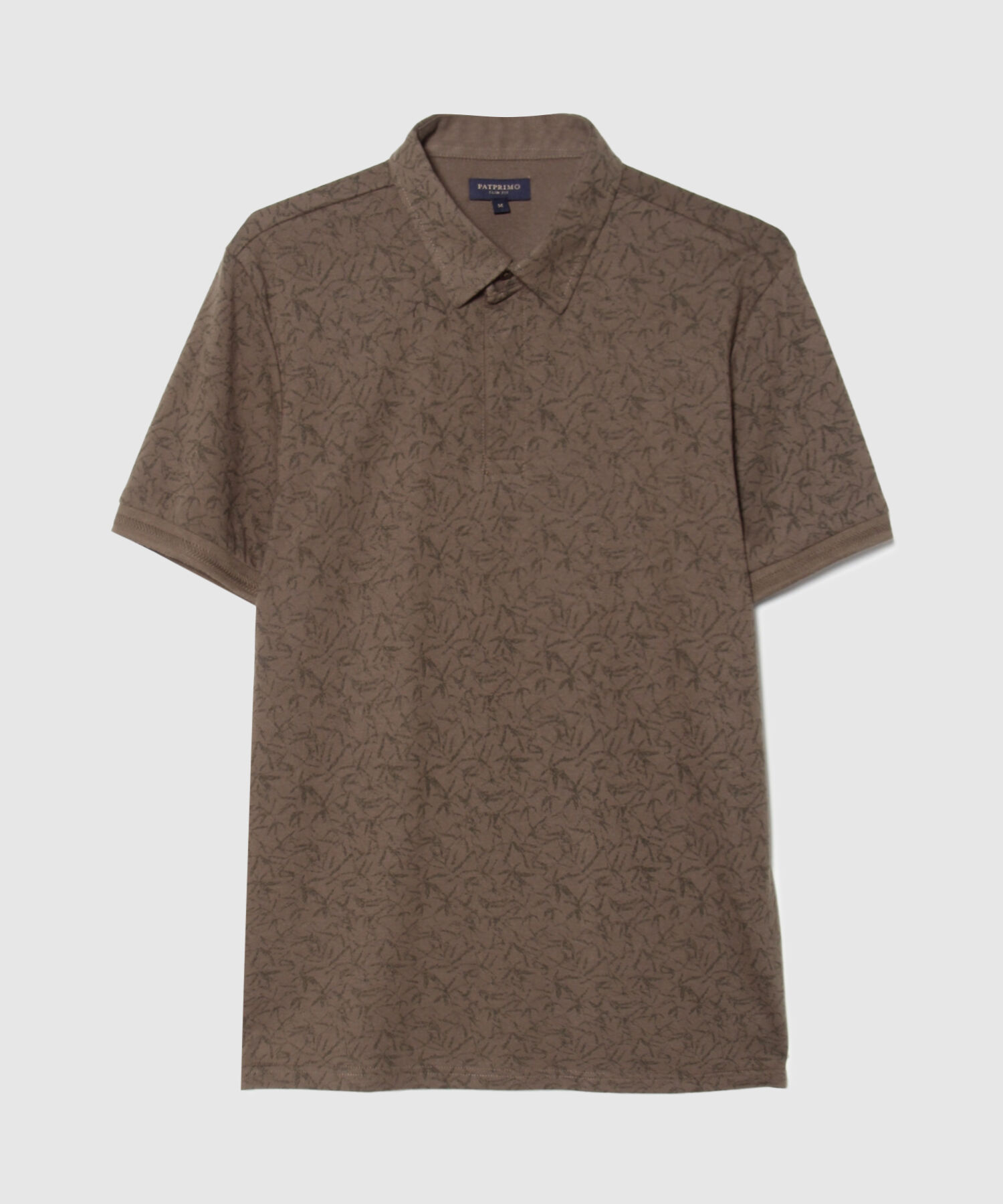 Polo Manga Corta Estampada Slim