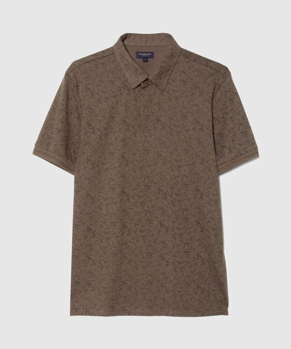 Polo Manga Corta Estampada Slim