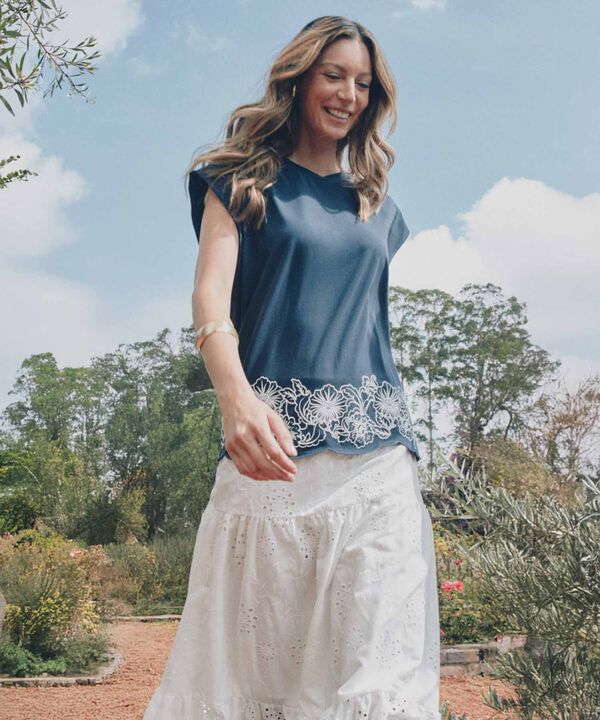 Falda Calada Para Mujer Diseño Larga De Volantes image number null