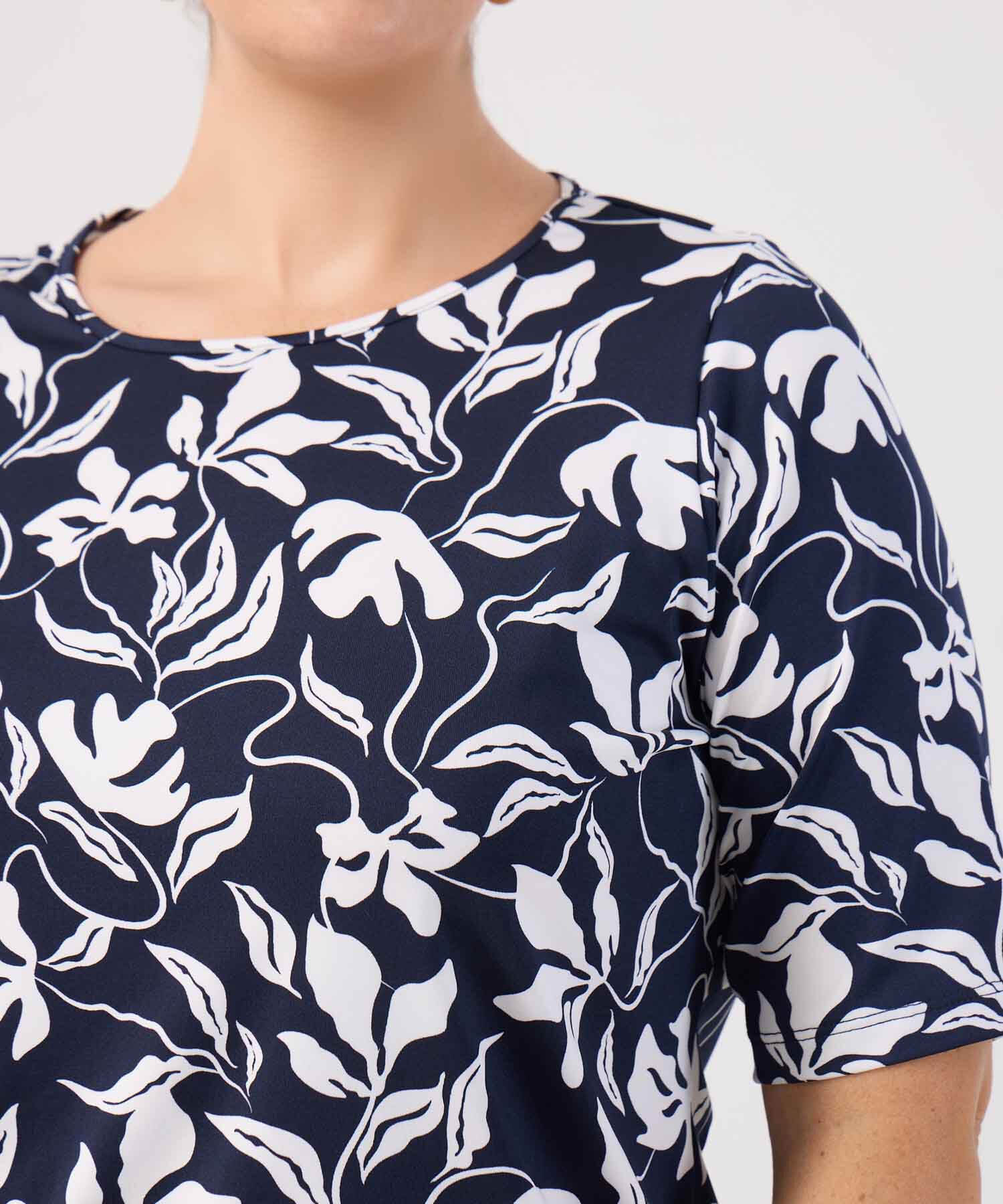 Camiseta Estampada Cuello Redondo Para Mujer Curvy