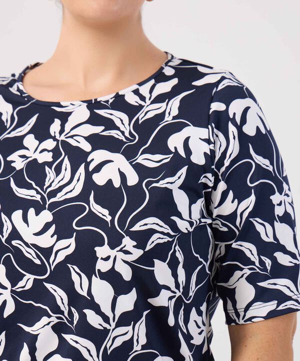 Camiseta Estampada Cuello Redondo Para Mujer Curvy