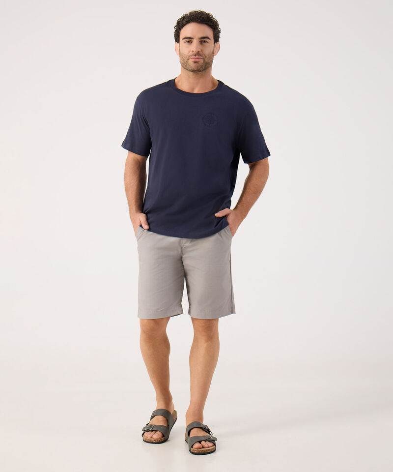 Bermuda Unicolor Con Pretina Resortada 