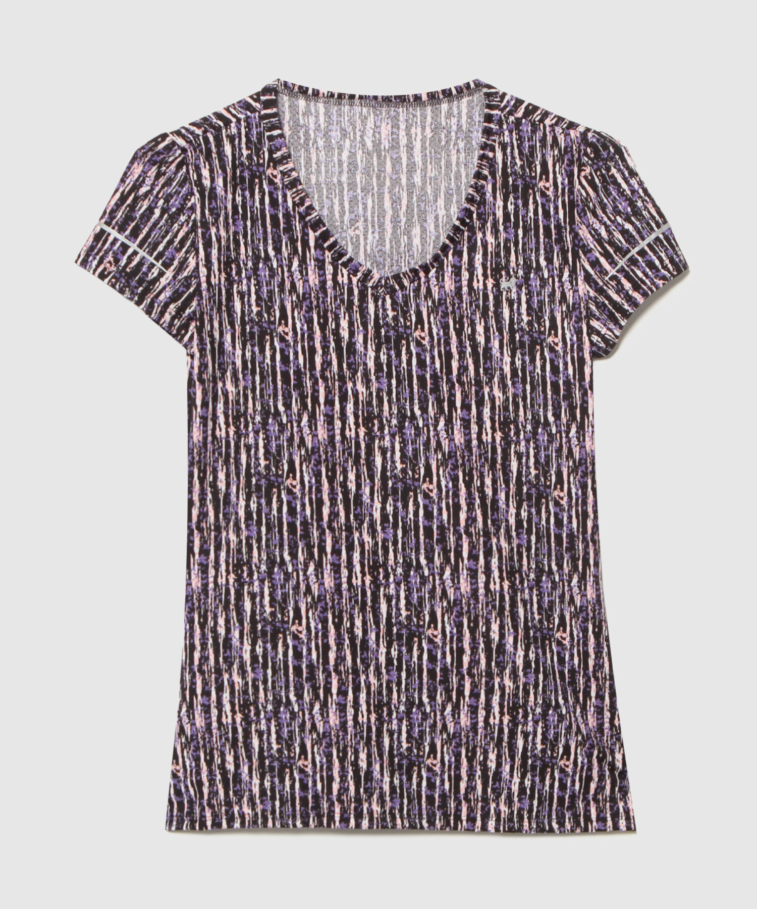 Camiseta Para Mujer, Cuello En V, Manga Corta, Estampada