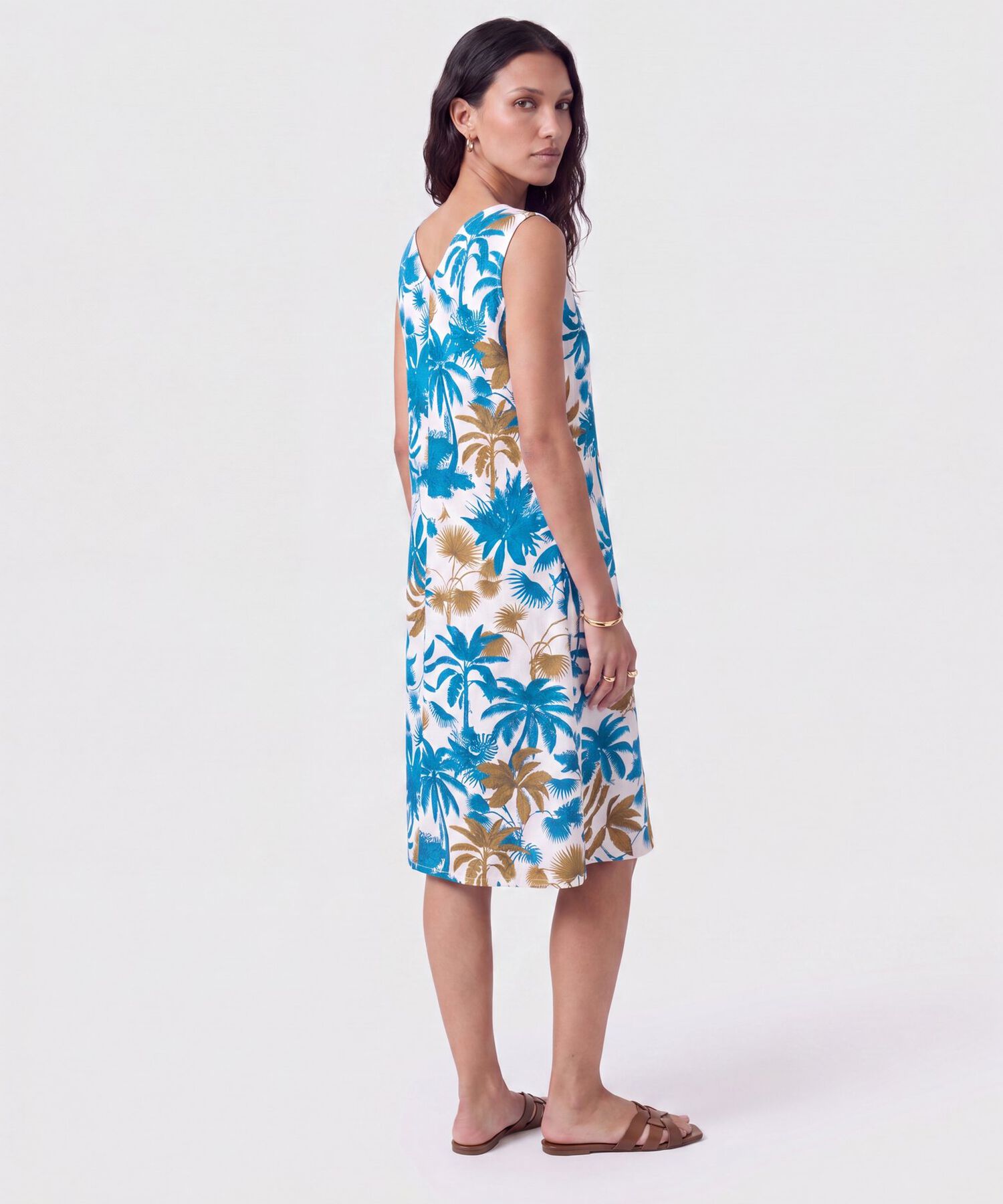 Vestido Sin Mangas Con Ajuste Mujer