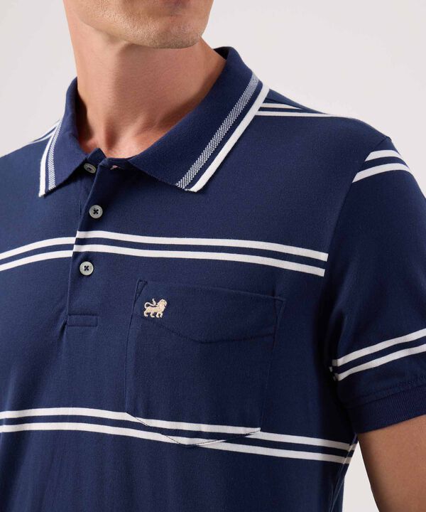 Polo Cuello Tejido A Rayas image number null