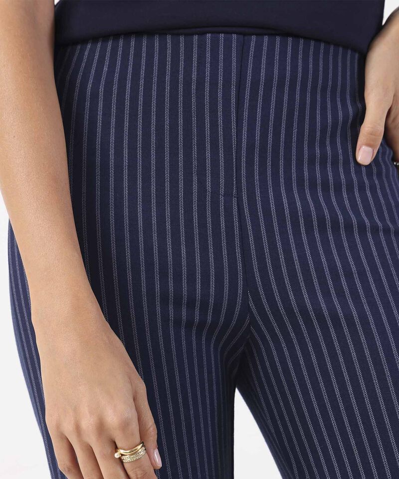 Leggings Para Mujer Campana Rayas Talle Alto