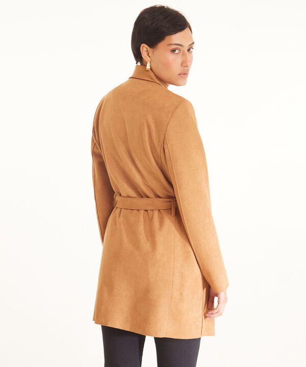 Chaqueta Unicolor Tipo Trench