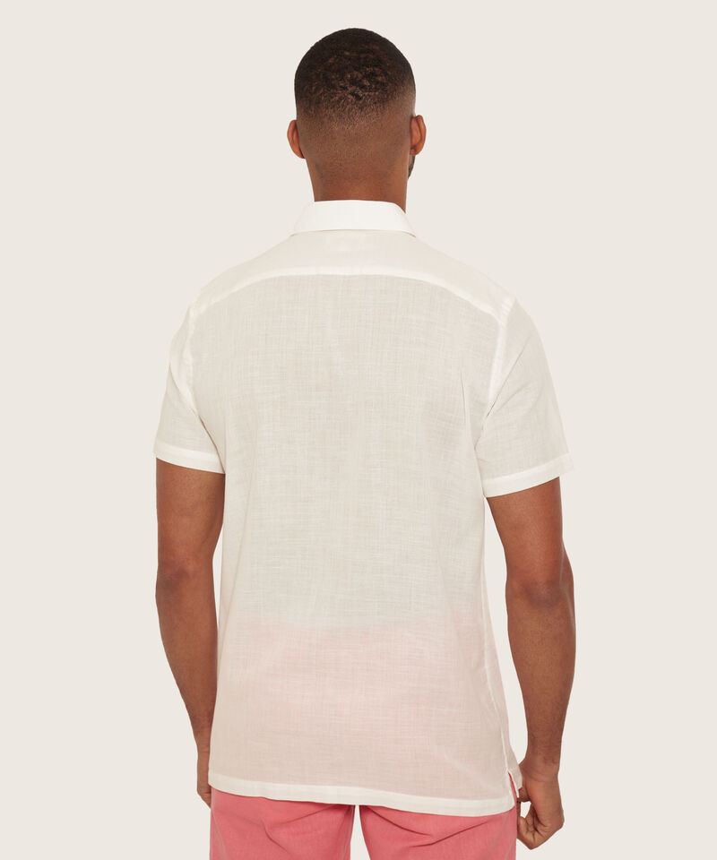 Camisa Guayabera Manga Corta, Con Bolsillo, Bordado Y Alforzas