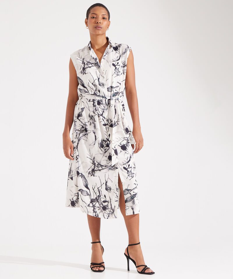 Vestido Con Estampado De Hojas