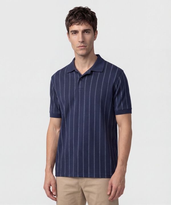 Polo Con Rayas Verticales Para Hombre