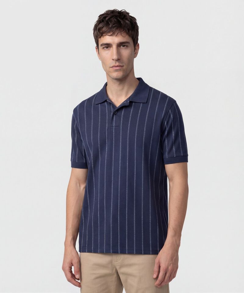 Polo Con Rayas Verticales Para Hombre