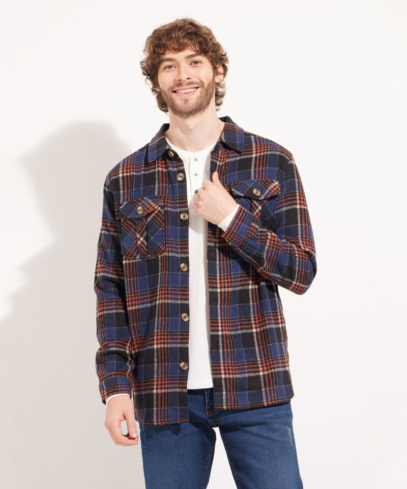 Chaqueta Tipo Sobre Camisa De Cuadros