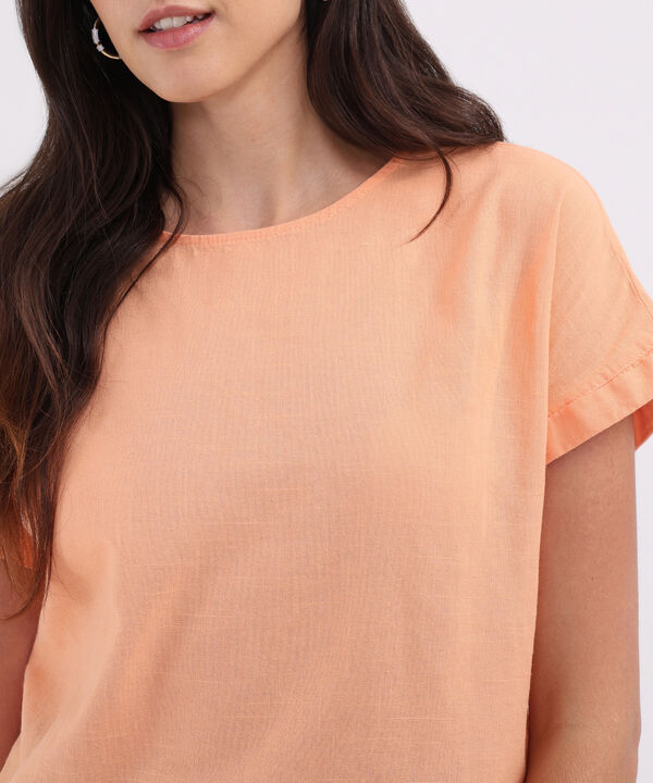 Blusa Manga Corta Unicolor image number null