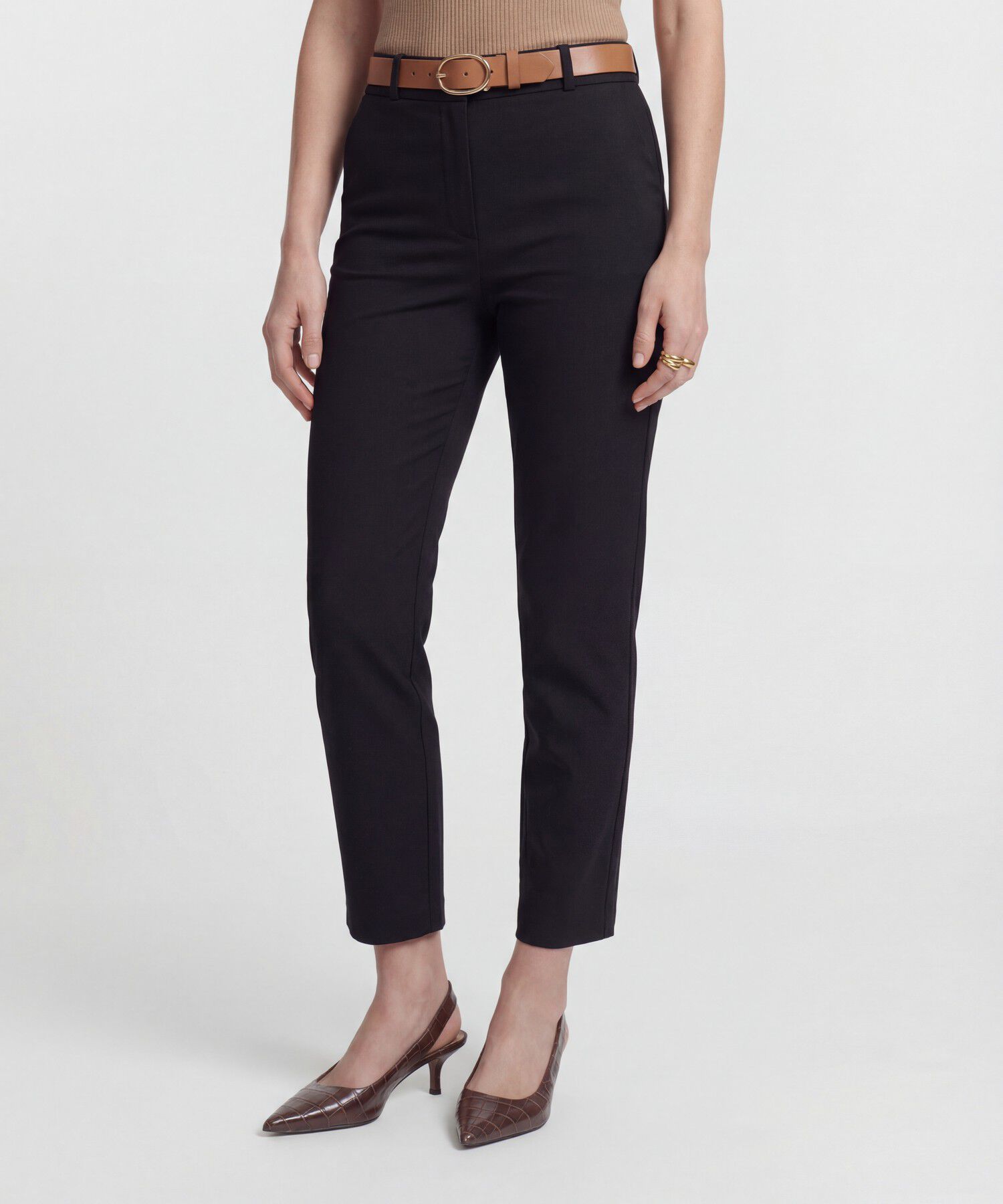 Pantal&oacute;n Unicolor Tipo Chino Para Mujer