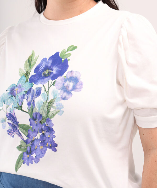 Camiseta Unicolor Con Screen Y Lentejuelas