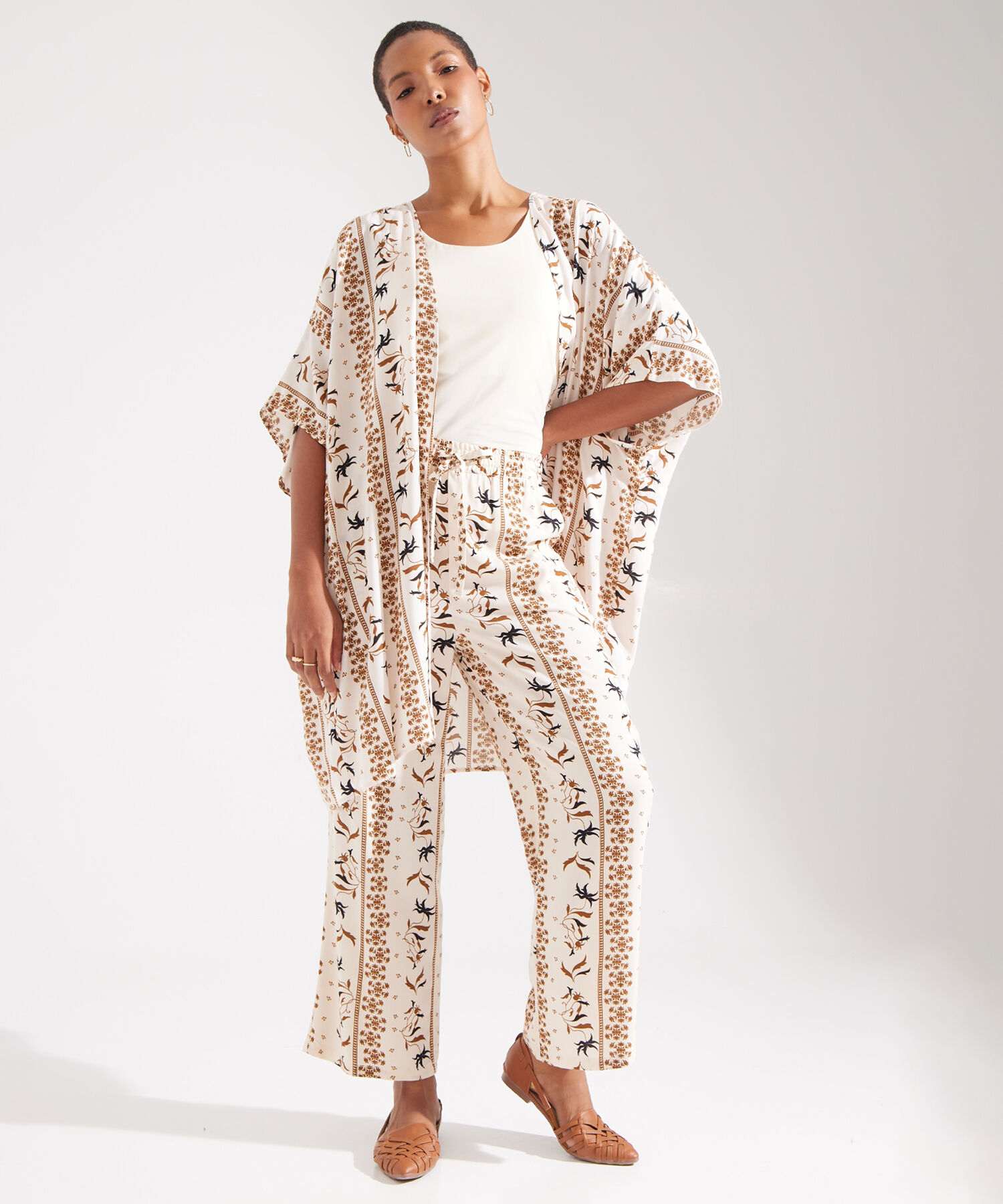 Kimono Abierto Estampado