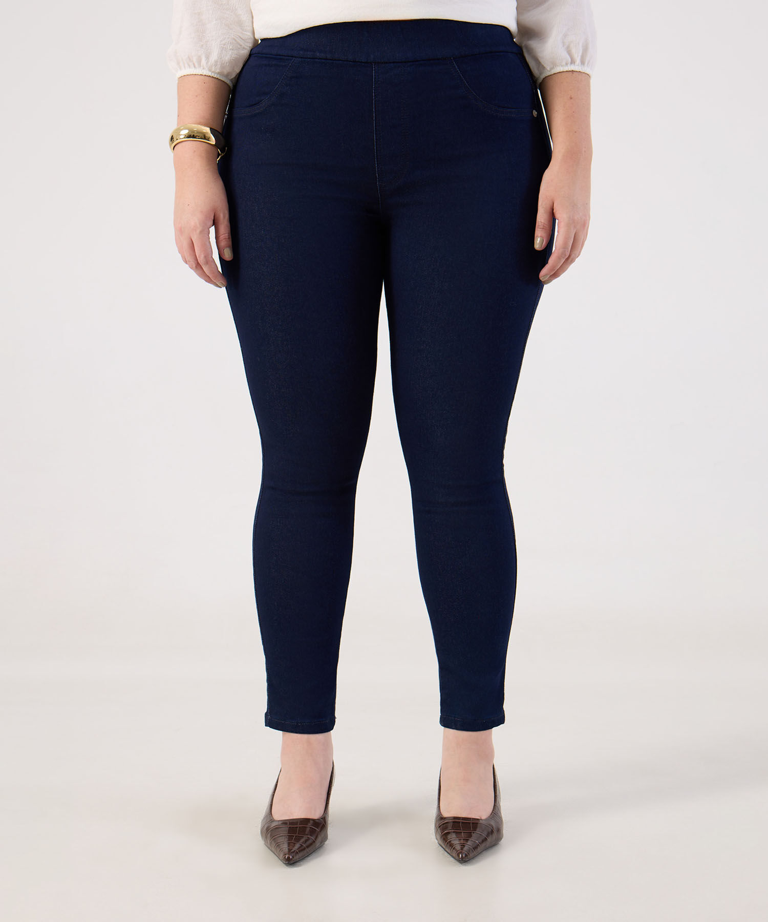 Jegging unicolor para mujer curvy