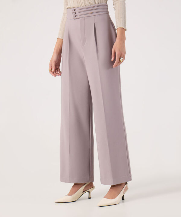 Pantalon fluido con botones  image number null