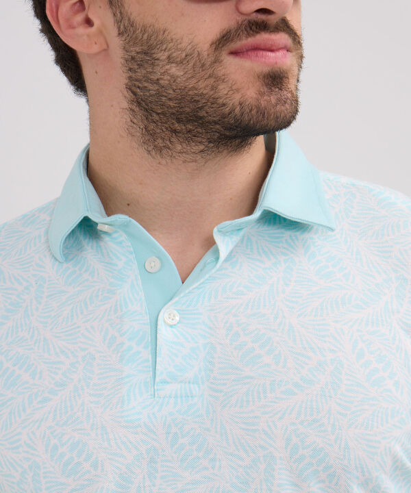Polo Estampada, Cuello Máquina Con Puños Tejidos