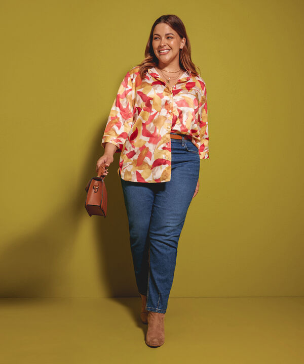 Camisa Manga 3/4 Estampada
