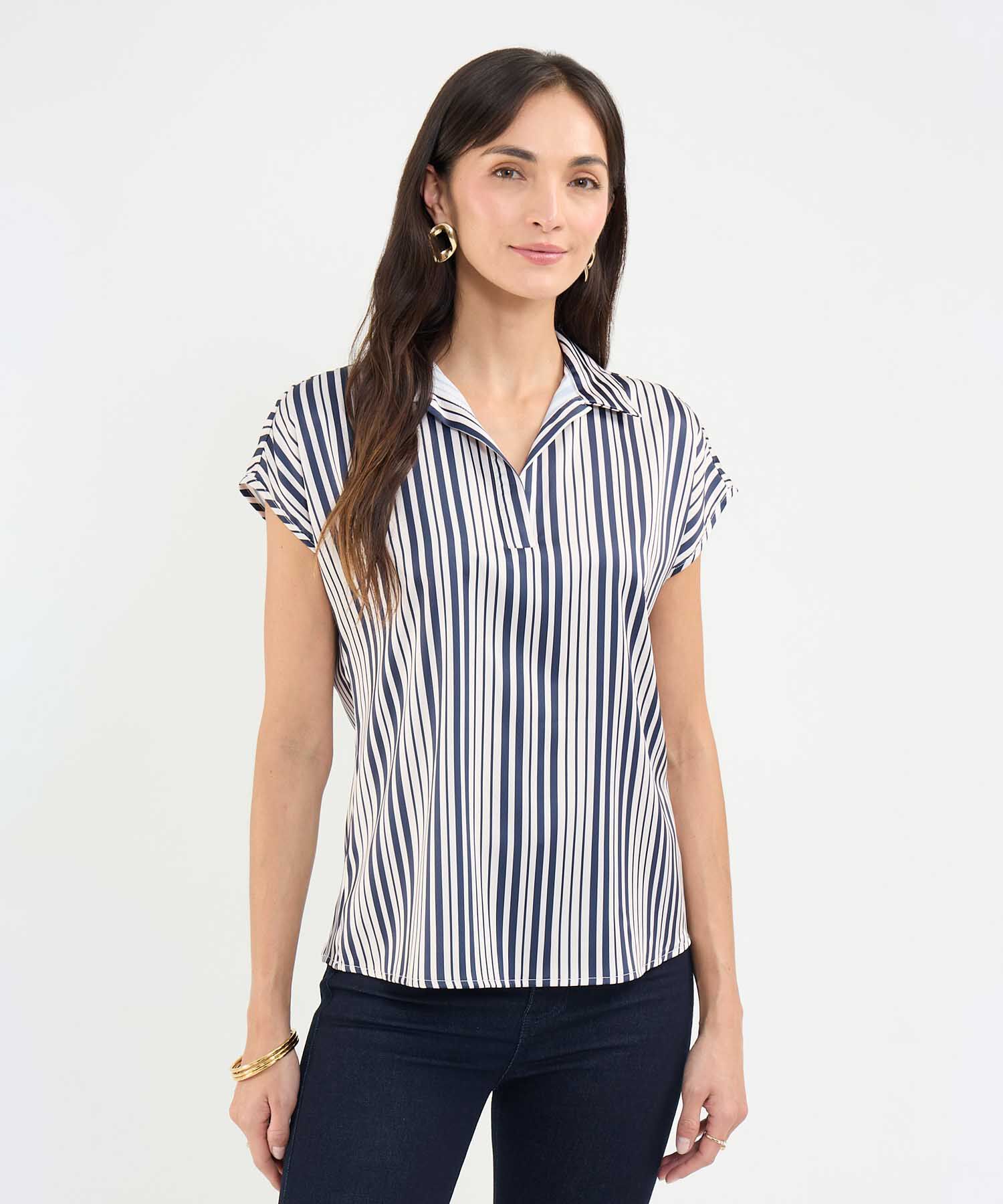 Blusa Satinada Estampada