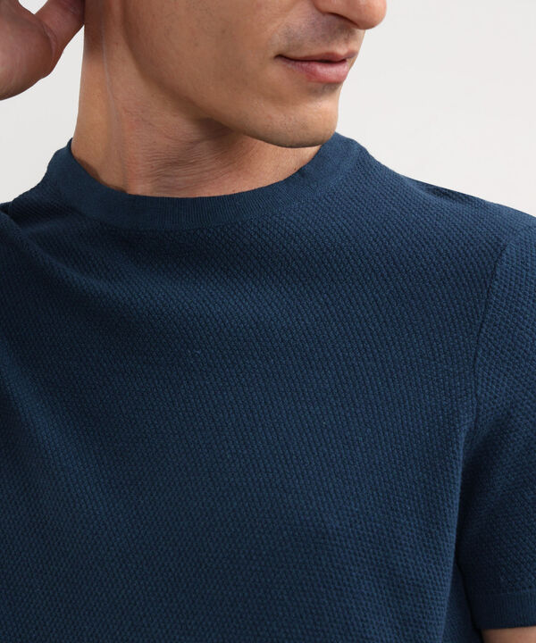 Camiseta Unicolor Cuello Redono image number null