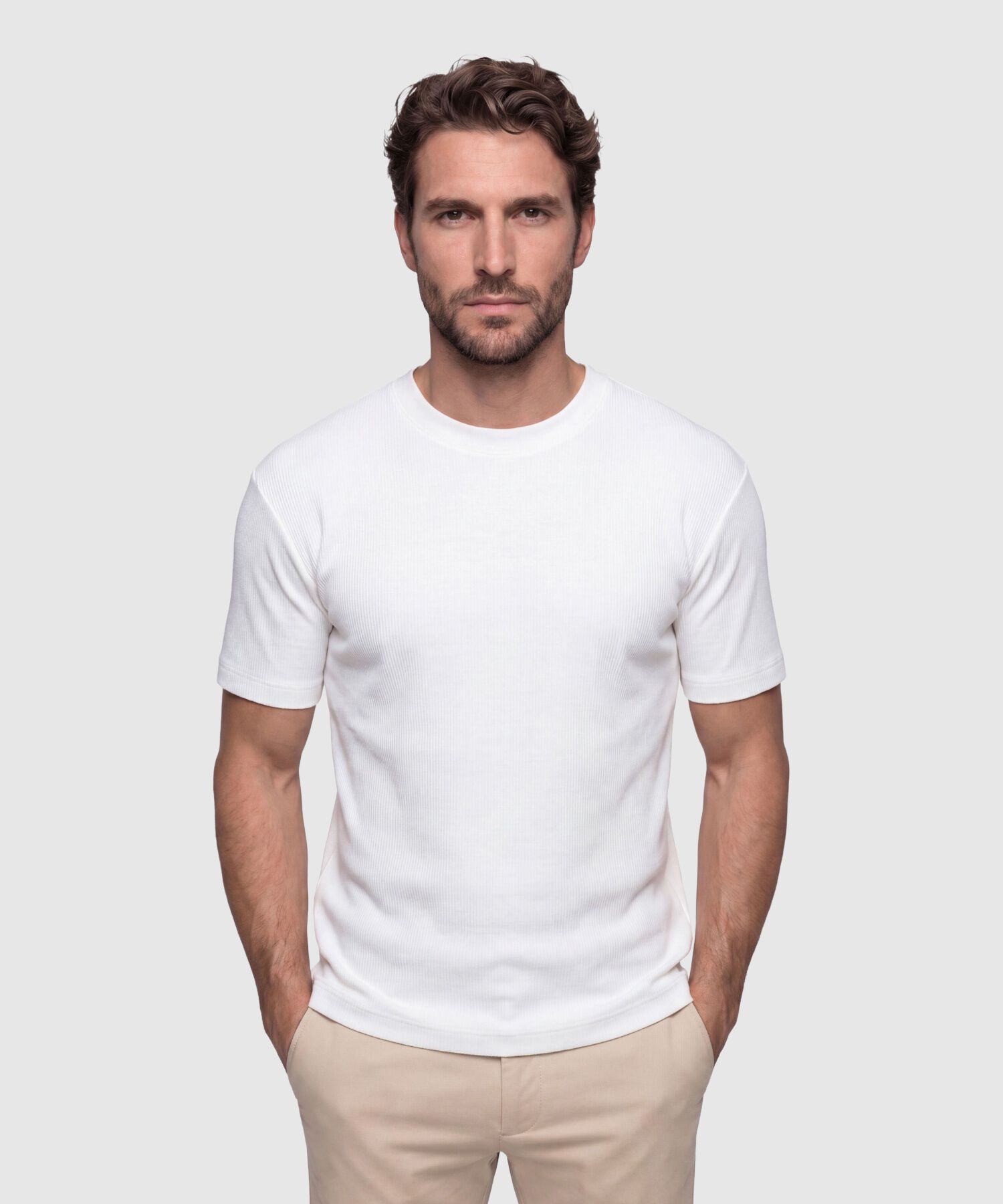 Camiseta Texturizada Manga Corta Para Hombre