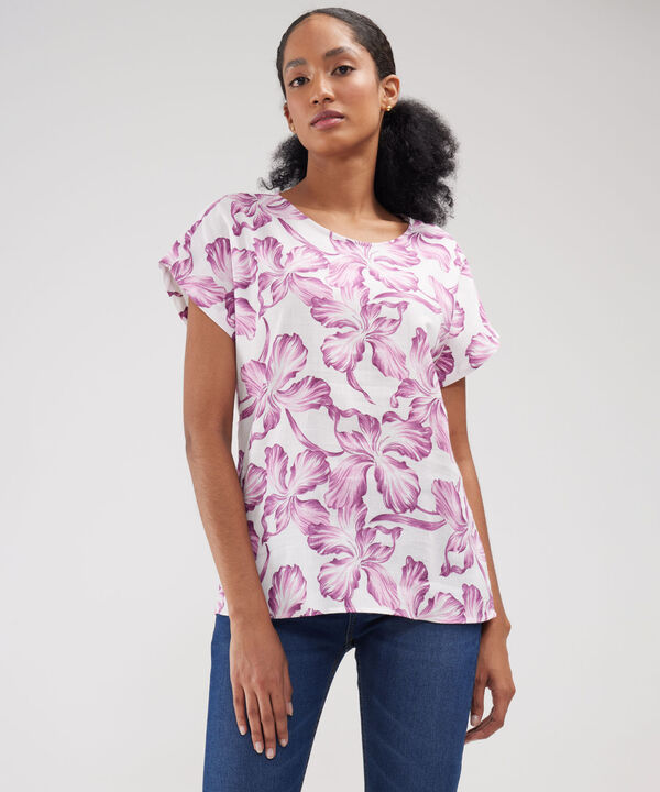 Blusa Estampada, Manga Corta Corrida