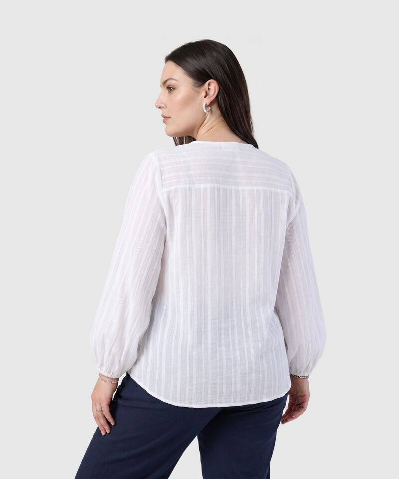 Blusa Botones Manga Larga Mujer Curvy