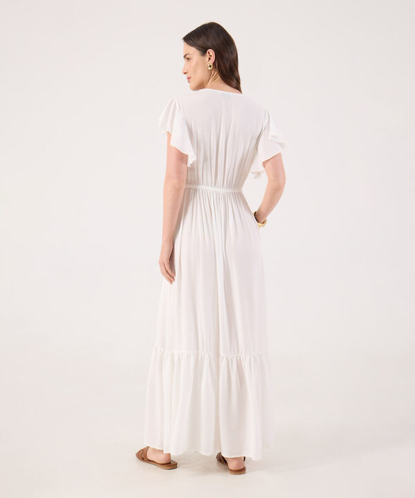 Vestido Unicolor Con Cinta Para Ajustar 