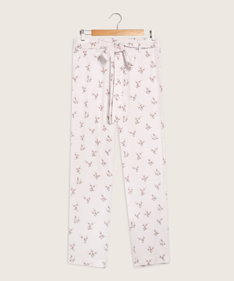 Pantalón Fluido Con Cinturón