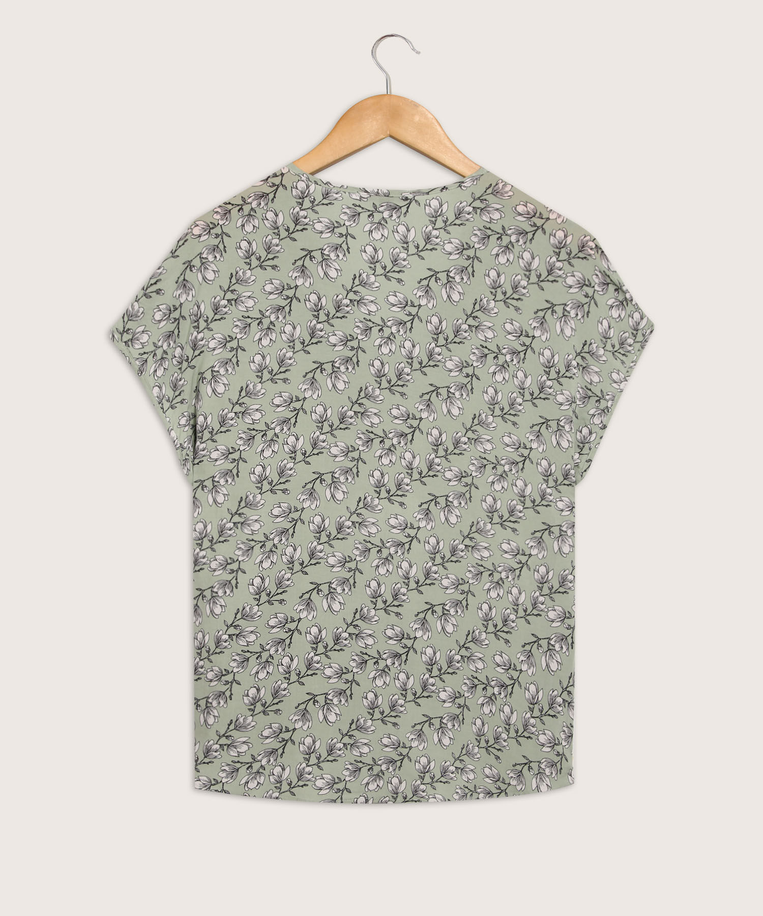 Blusa Manga Corta Con Prense