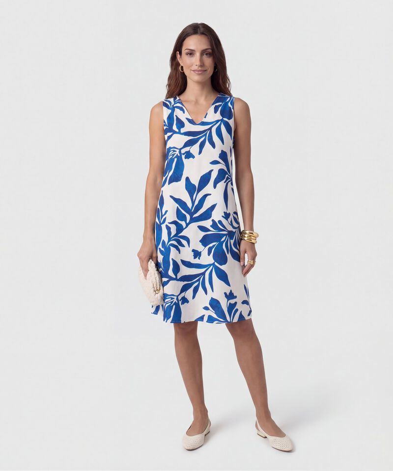 Vestido Corto Manga Sisa Cuello En V Mujer