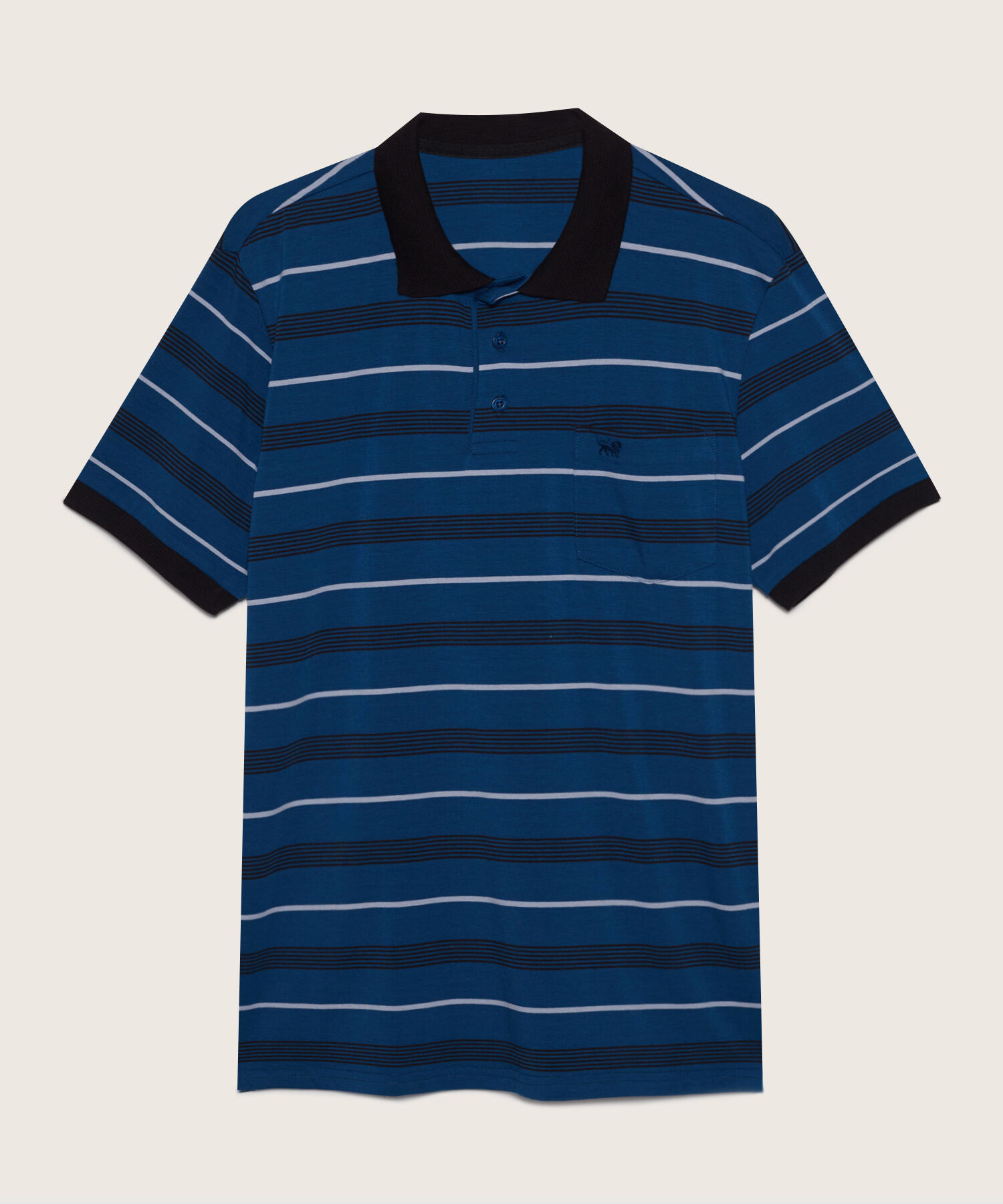 Polo Cuello Y Puños Tejidos Con Bolsillo, Jersey Preteñido, Silueta Regular Fit