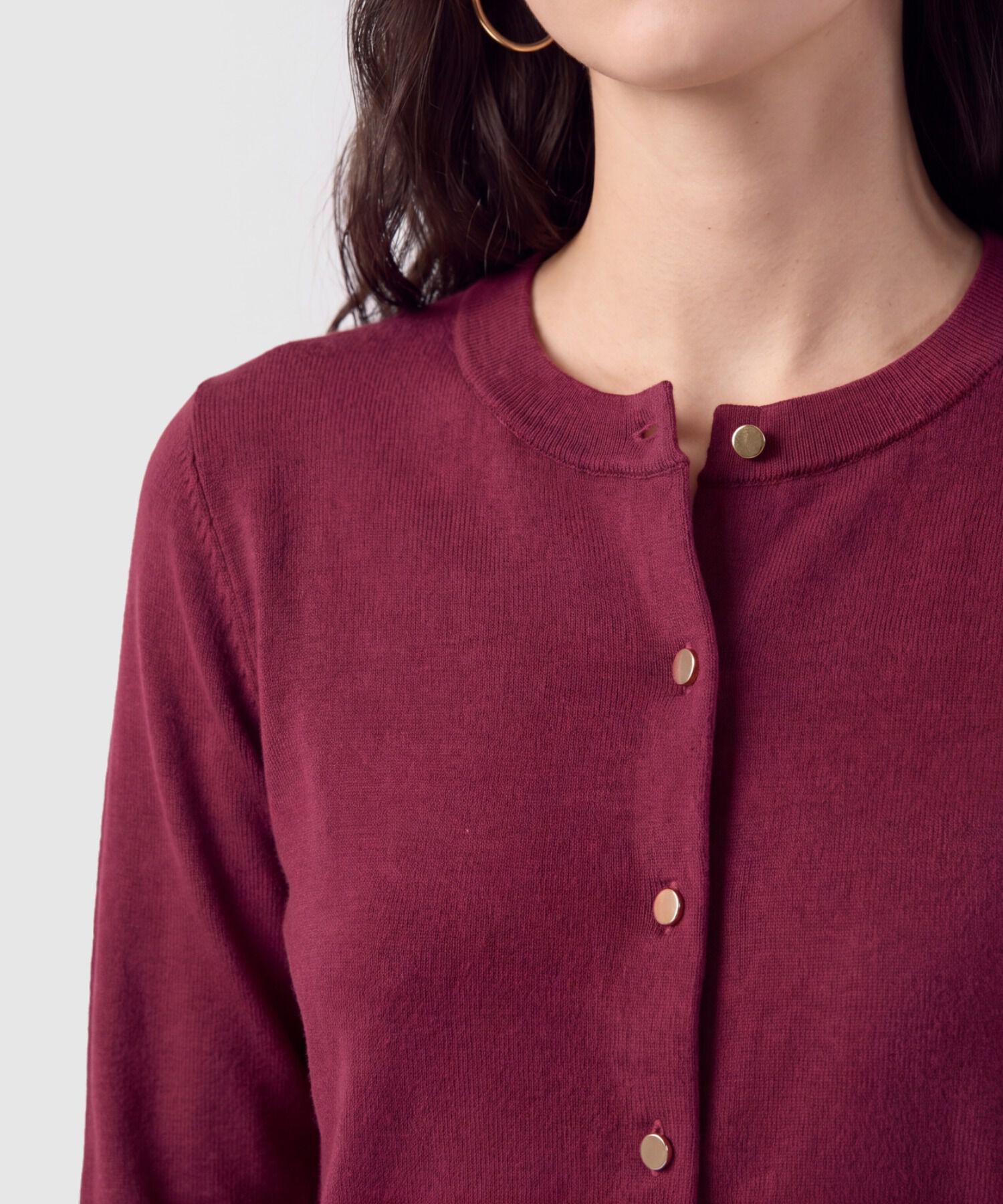 Saco Tejido Con Botones Para Mujer