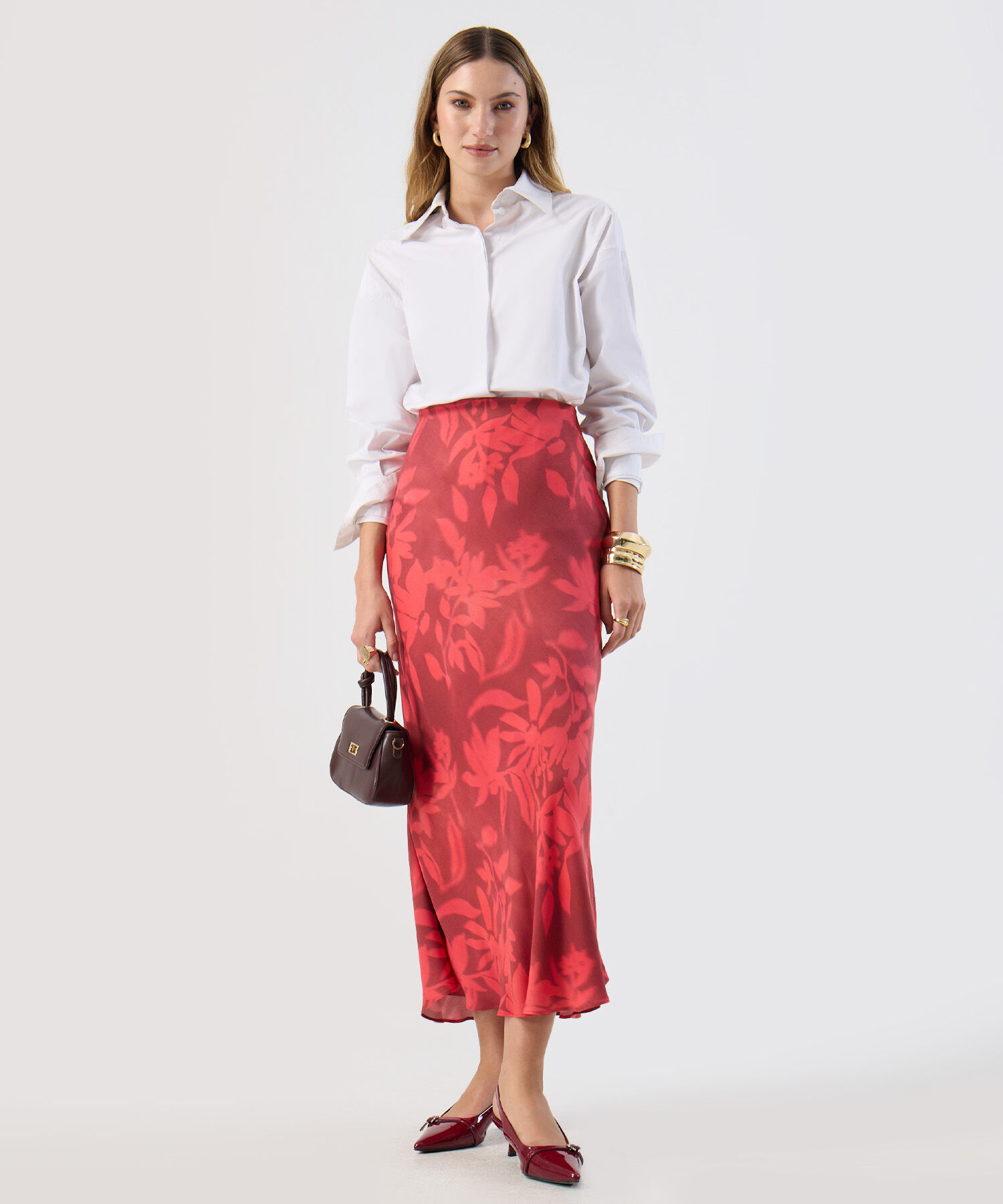 Falda Larga Estampada 