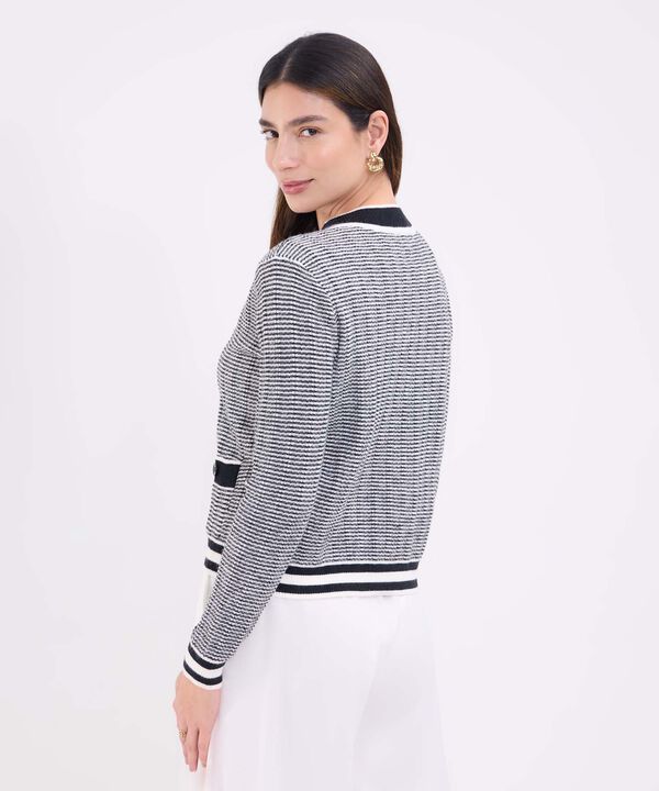 Saco preteñido cuello redondo para mujer