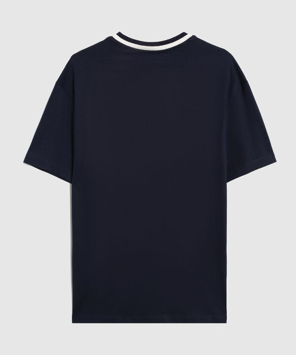 Camiseta Con Cuello En Contraste Para Hombre