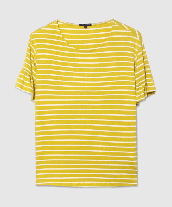 Camiseta Manga Acampanada Con Recogido