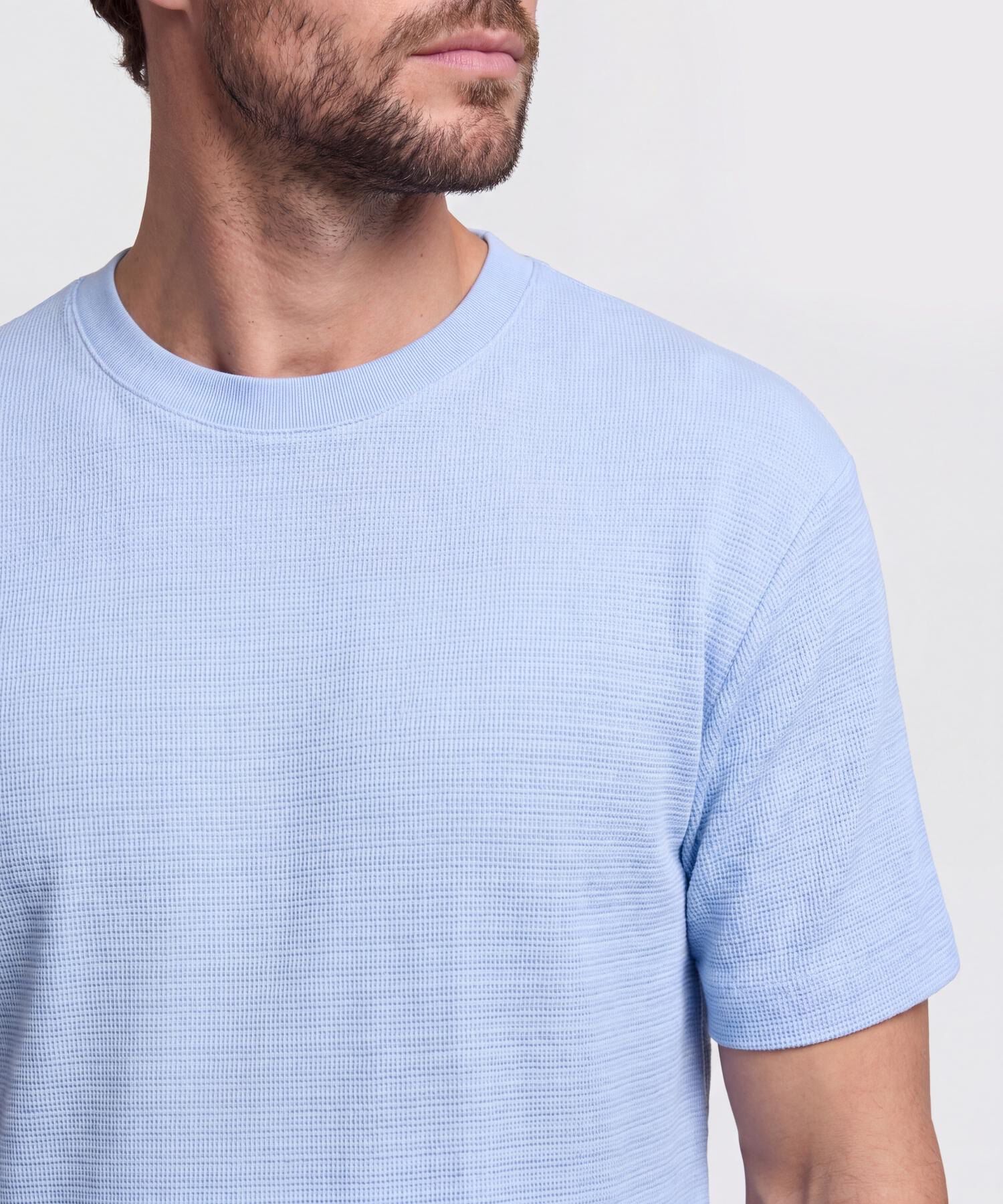 Camiseta Texturizada Cuello Redondo Hombre