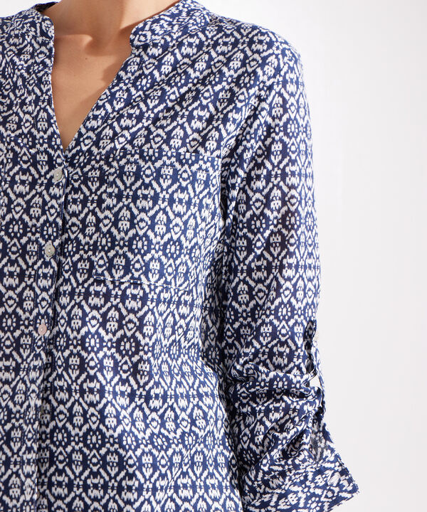 Blusa Manga Larga en Lino
